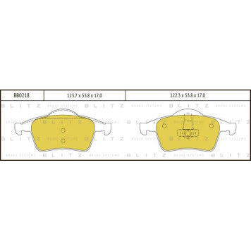 Колодки тормозные дисковые <b>BLITZ BB0218</b>