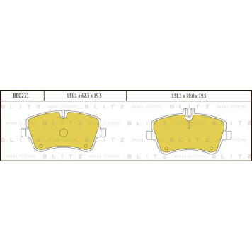 Колодки тормозные дисковые <b>BLITZ BB0231</b>