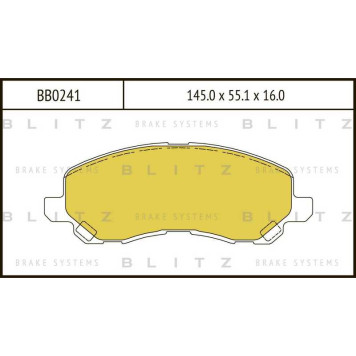 Колодки тормозные дисковые <b>BLITZ BB0241</b>