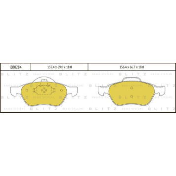 Колодки тормозные дисковые <b>BLITZ BB0284</b>