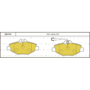 Колодки тормозные дисковые <b>BLITZ BB0294P</b>