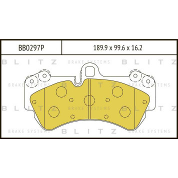 Колодки тормозные дисковые <b>BLITZ BB0297P</b>