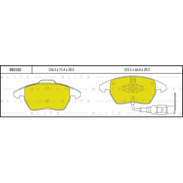 Колодки тормозные дисковые <b>BLITZ BB0300</b>