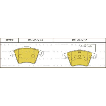 Колодки тормозные дисковые <b>BLITZ BB0311P</b>