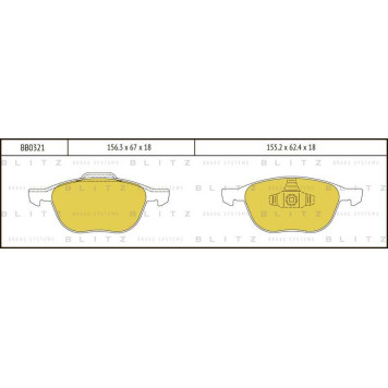 Колодки тормозные дисковые <b>BLITZ BB0321</b>