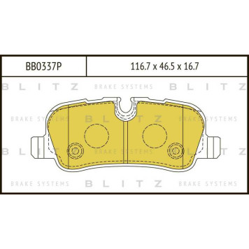 Колодки тормозные дисковые <b>BLITZ BB0337P</b>