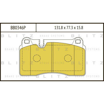 Колодки тормозные дисковые <b>BLITZ BB0346P</b>
