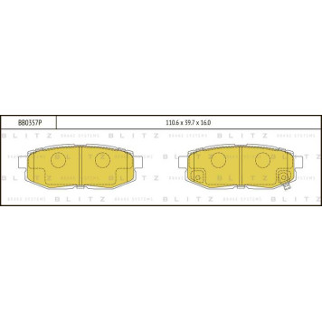 Колодки тормозные дисковые <b>BLITZ BB0357P</b>