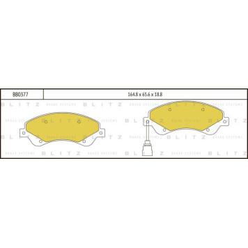 Колодки тормозные дисковые <b>BLITZ BB0377</b>