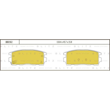 Колодки тормозные дисковые <b>BLITZ BB0382</b>