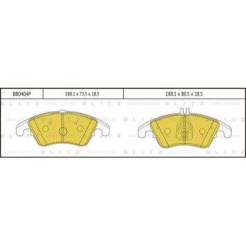 Колодки тормозные дисковые <b>BLITZ BB0404P</b>