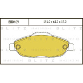 Колодки тормозные дисковые <b>BLITZ BB0409</b>