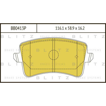 Колодки тормозные дисковые <b>BLITZ BB0413P</b>