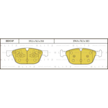 Колодки тормозные дисковые <b>BLITZ BB0434P</b>