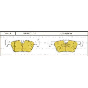 Колодки тормозные дисковые <b>BLITZ BB0452P</b>