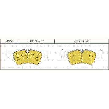 Колодки тормозные дисковые <b>BLITZ BB0454P</b>