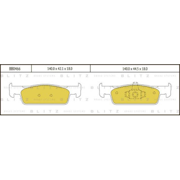 Колодки тормозные дисковые <b>BLITZ BB0466</b>