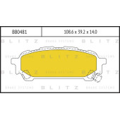 Колодки тормозные дисковые зад SUBARU Impreza 02-> <b>BLITZ BB0481</b>