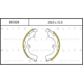 Колодки тормозные барабанные зад TOYOTA CorollaCelicaCaldinaSprinter 89-> <b>BLITZ BB5008</b>