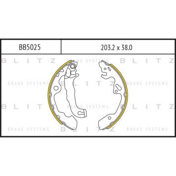 Колодки тормозные барабанные <b>BLITZ BB5025</b>