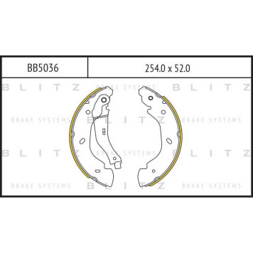 Колодки тормозные барабанные зад FORD Transit 00-> <b>BLITZ BB5036</b>
