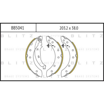 Колодки тормозные барабанные <b>BLITZ BB5041</b>