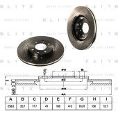 Диск тормозной <b>BLITZ BS0105</b>