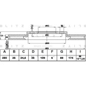 Диск тормозной <b>BLITZ BS0121</b>