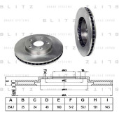 Диск тормозной <b>BLITZ BS0133</b>