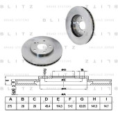 Диск тормозной <b>BLITZ BS0137</b>