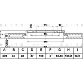 Диск тормозной <b>BLITZ BS0141</b>