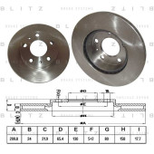 Диск тормозной <b>BLITZ BS0148</b>