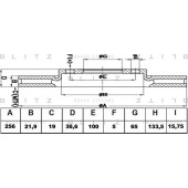 Диск тормозной <b>BLITZ BS0153</b>