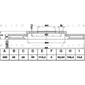 Диск тормозной <b>BLITZ BS0164</b>