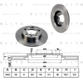 Диск тормозной <b>BLITZ BS0168</b>
