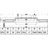 Диск тормозной <b>BLITZ BS0171</b>