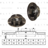 Диск тормозной <b>BLITZ BS0175</b>
