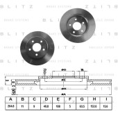 Диск тормозной <b>BLITZ BS0201</b>