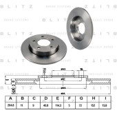 Диск тормозной <b>BLITZ BS0204</b>