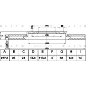 Диск тормозной <b>BLITZ BS0205</b>