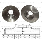 Диск тормозной <b>BLITZ BS0214</b>