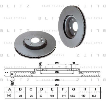 Диск тормозной <b>BLITZ BS0226</b>