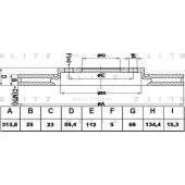 Диск тормозной <b>BLITZ BS0237</b>