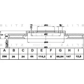 Диск тормозной <b>BLITZ BS0251</b>