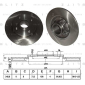 Диск тормозной <b>BLITZ BS0260</b>