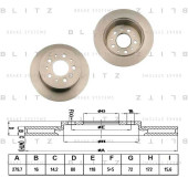 Диск тормозной <b>BLITZ BS0264</b>