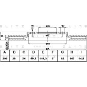 Диск тормозной <b>BLITZ BS0299</b>