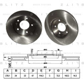Диск тормозной <b>BLITZ BS0314</b>
