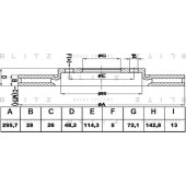 Диск тормозной <b>BLITZ BS0330</b>