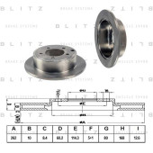 Диск тормозной <b>BLITZ BS0344</b>